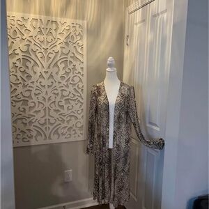 Iris Silver Snake Skin patterned cardigan